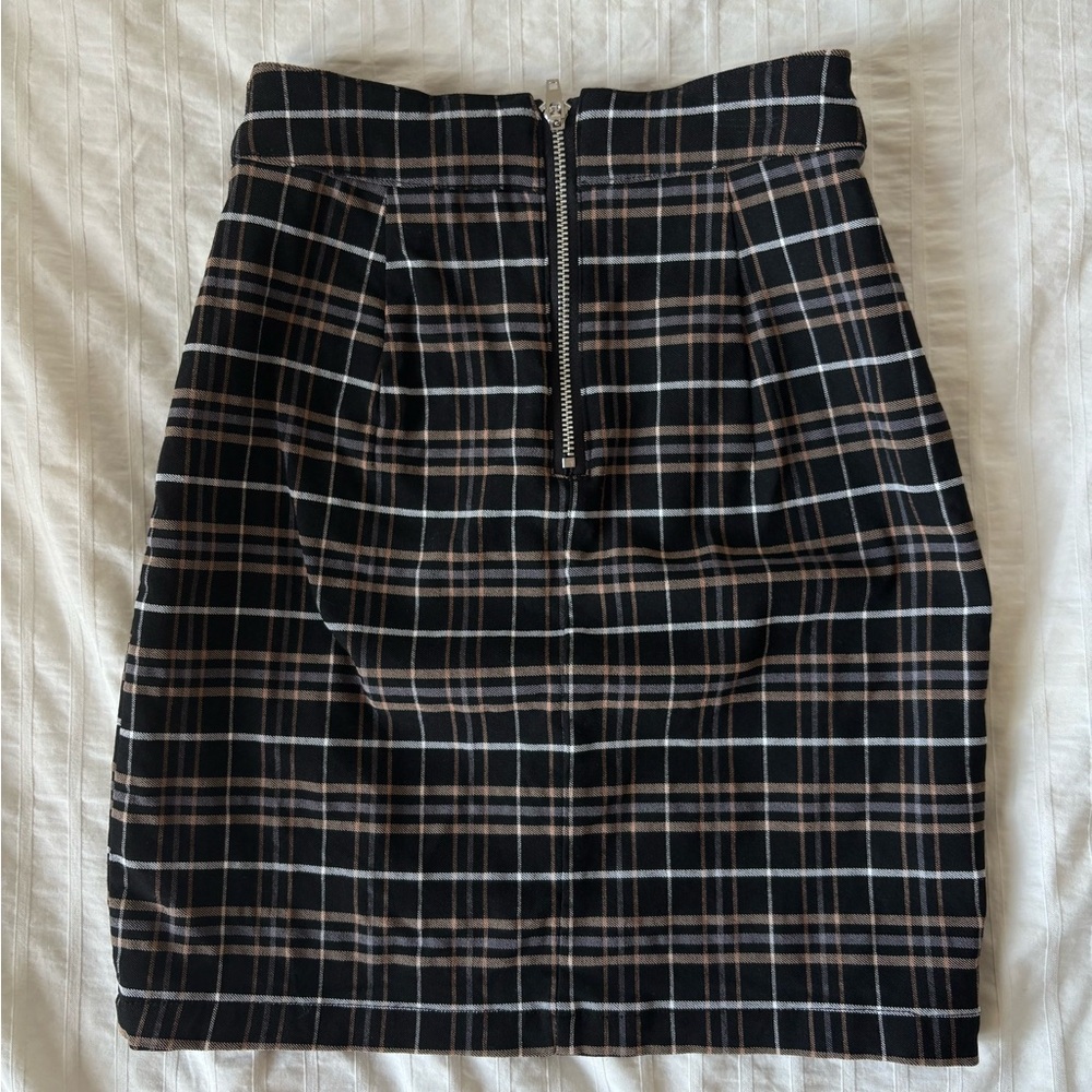 Garage Plaid Pencil Skirt - Picture 2 of 3